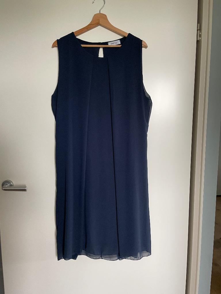 Blauwe jurk van voile, maat 46 van de Paprika, 1x gedragen, Blauw, Jurk, Ophalen of Verzenden, Zo goed als nieuw