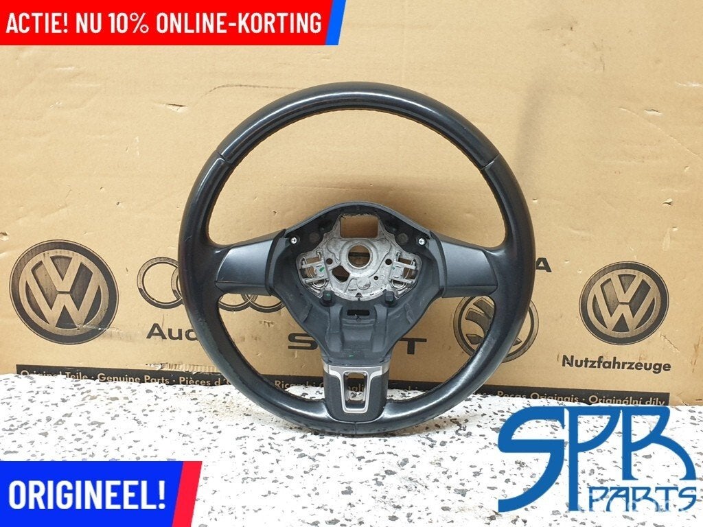 GOED GEBRUIKT POLO 6R HIGHLINE LEDER LEER Stuurwiel STUUR, Auto-onderdelen, Gebruikt, VOLKSWAGEN, Volkswagen, Ophalen of Verzenden