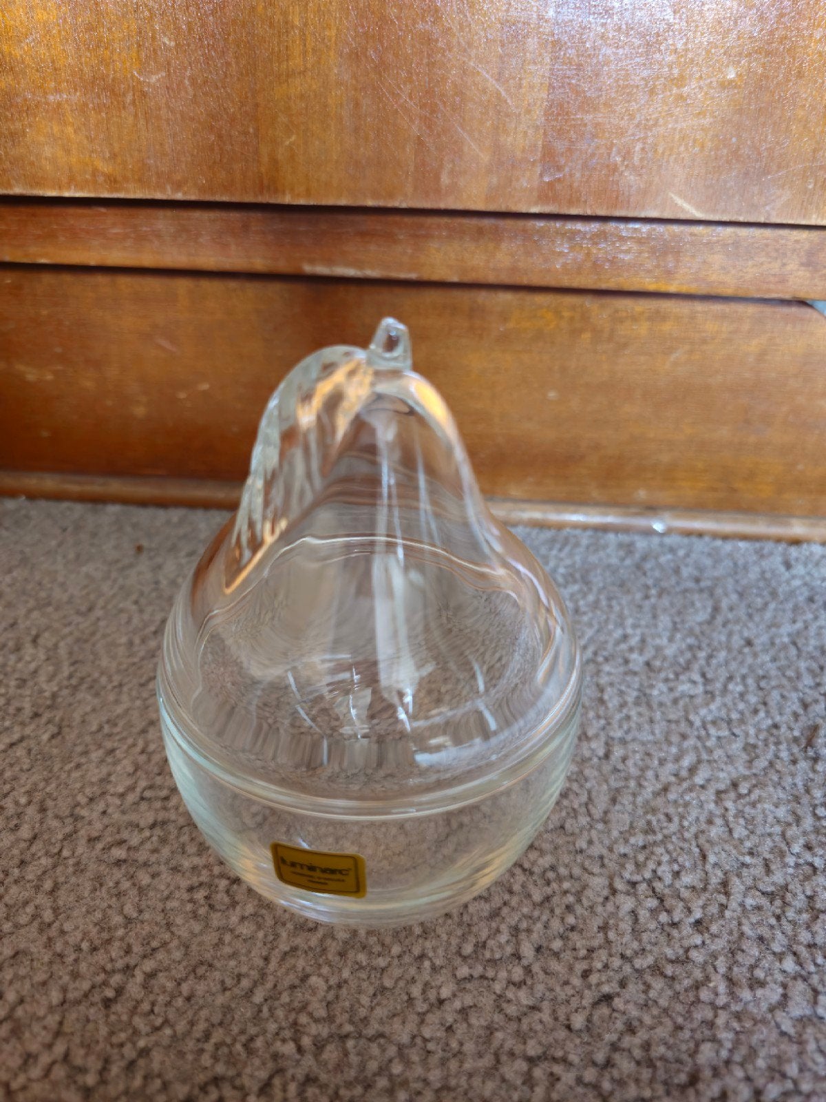 Glazen peer potje van Luminarc, Antiek en Kunst, Ophalen of Verzenden