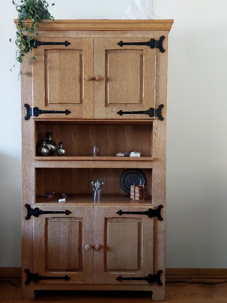 kast, Ophalen, Met deur(en), 100 tot 150 cm, Eikenhout