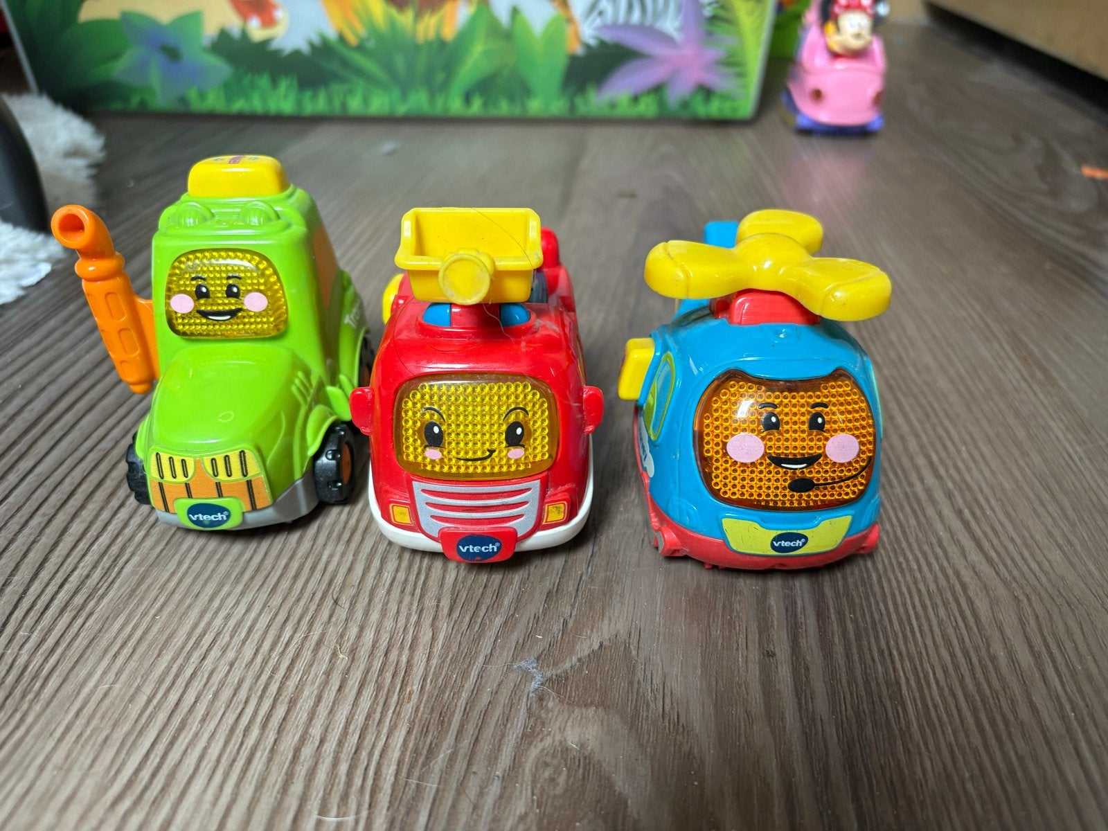 VTech Toet Toet Auto's set: brandweer, tractor en helikopter, Ophalen of Verzenden, Gebruikt