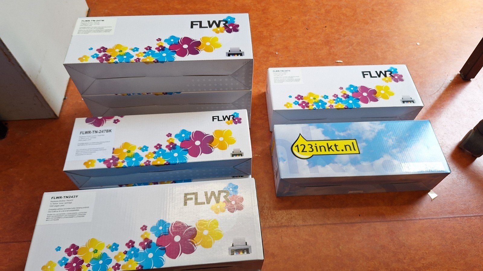 9x FLWR Brother TN-247 Toner Cartridges, Ophalen of Verzenden