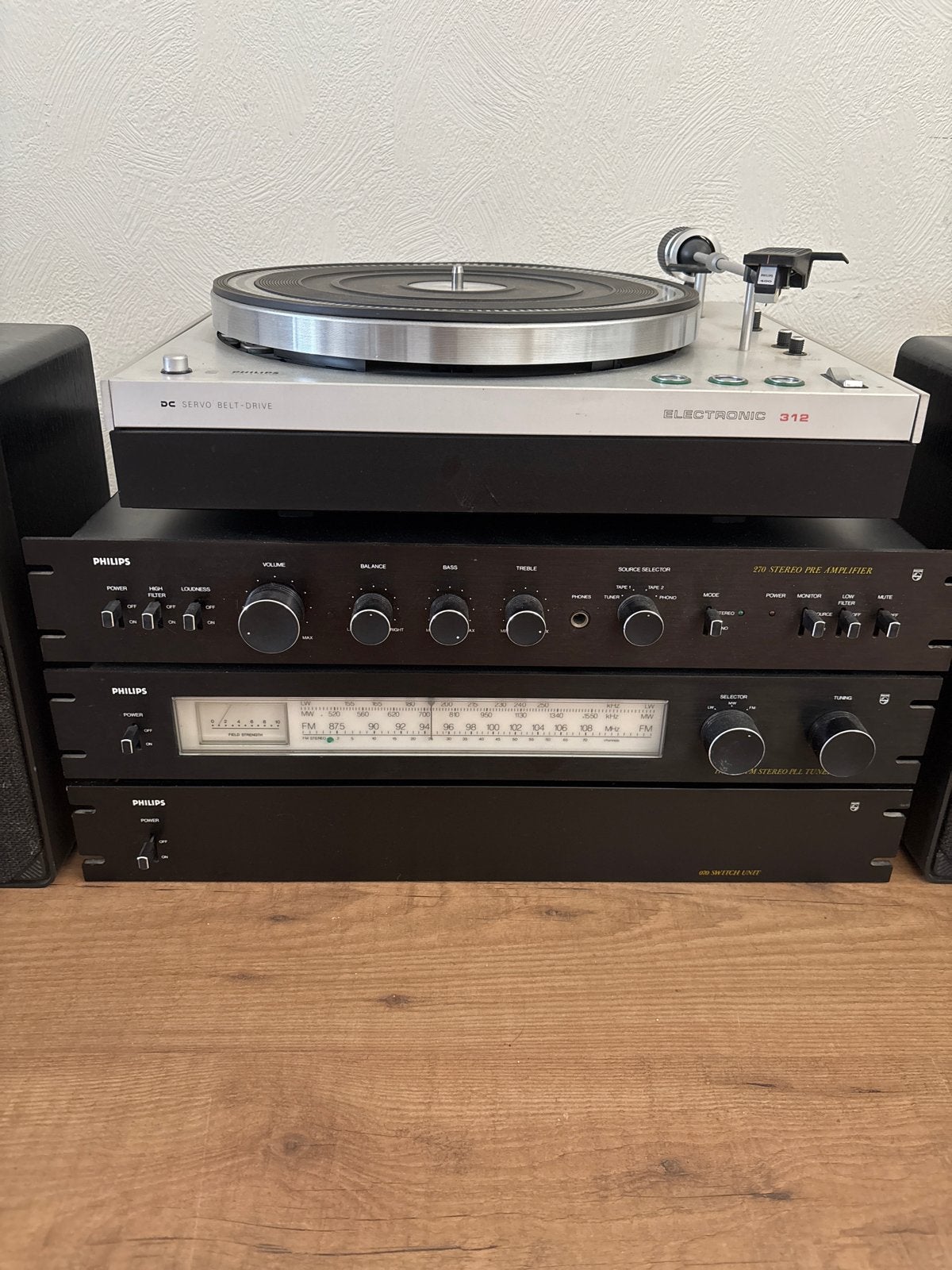 Gereviseerde Philips set kompleet met mfb 541 luidsprekers, Ophalen, Gebruikt, Platenspeler, Philips