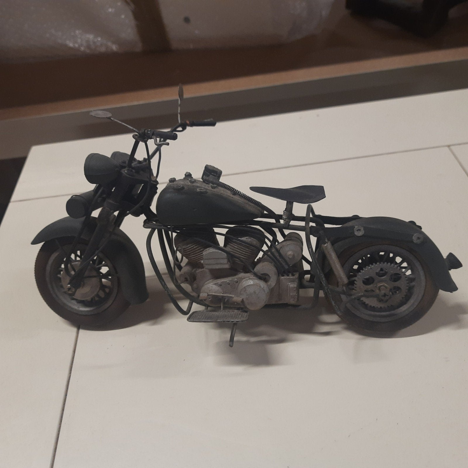 Vintage leger Motorfiets Model - Decoratief Metaal, Ophalen of Verzenden, Gebruikt
