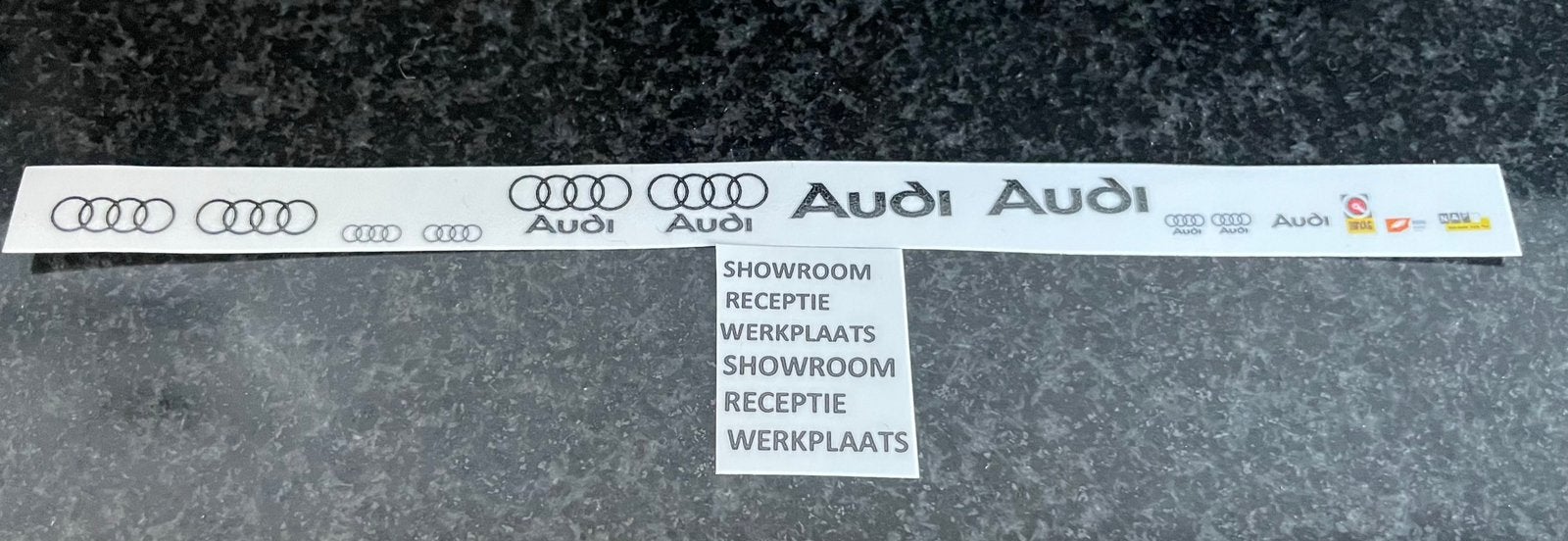 Decals transfer logo set Audi autogarage dealer 1:87 H0, Verzenden, Nieuw, Overige merken