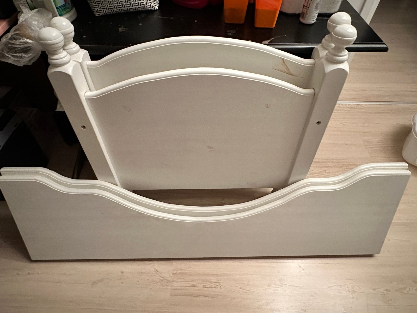 houten kinderbed (handgemaakt), Kinderen en Baby's, Kinderkamer | Bedden, Gebruikt, 70 tot 85 cm, 140 tot 160 cm, Ophalen