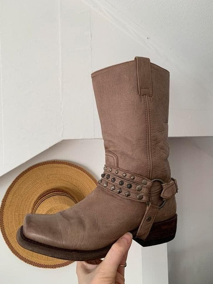 Paul Warmer by Sendra bikerboots 37 western boots laarzen, Hoge laarzen, -, Beige, -