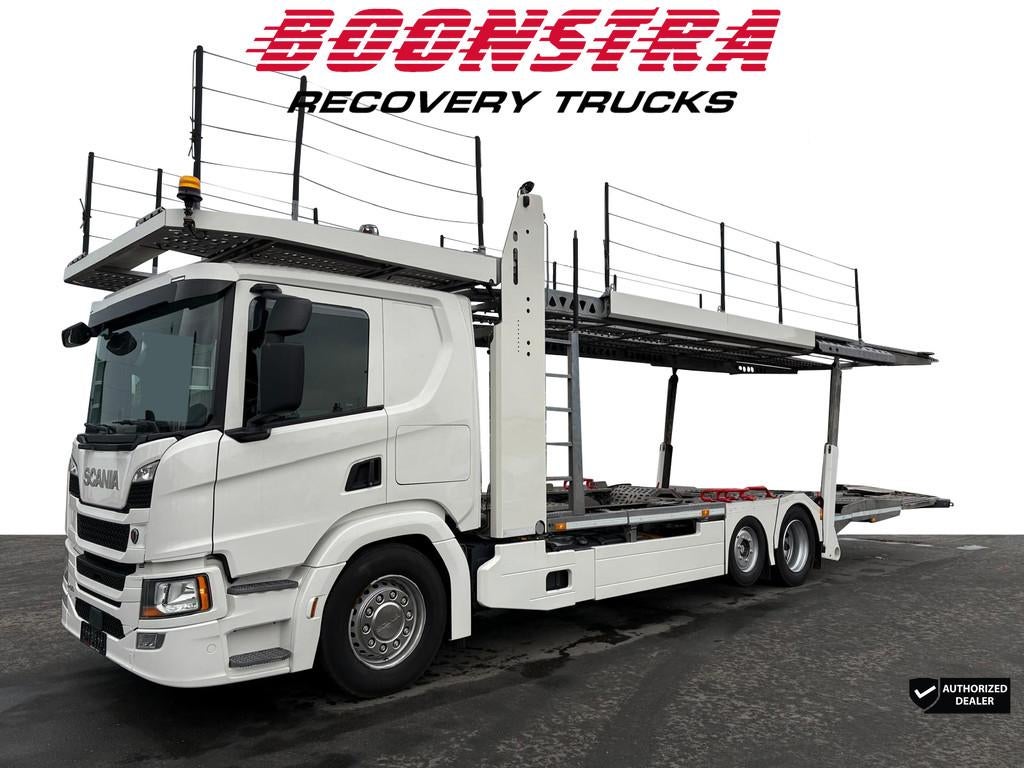 Scania P410 6x2 Kassbohrer Citytrans Pro 5 Car Retarder Stan, Automaat, Navigatiesysteem, Stof, Zwart