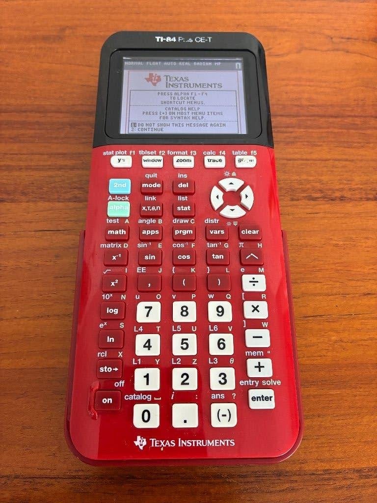 Texas Instruments TI-84 Plus CE-T, Ophalen of Verzenden, Grafische rekenmachine, Zo goed als nieuw