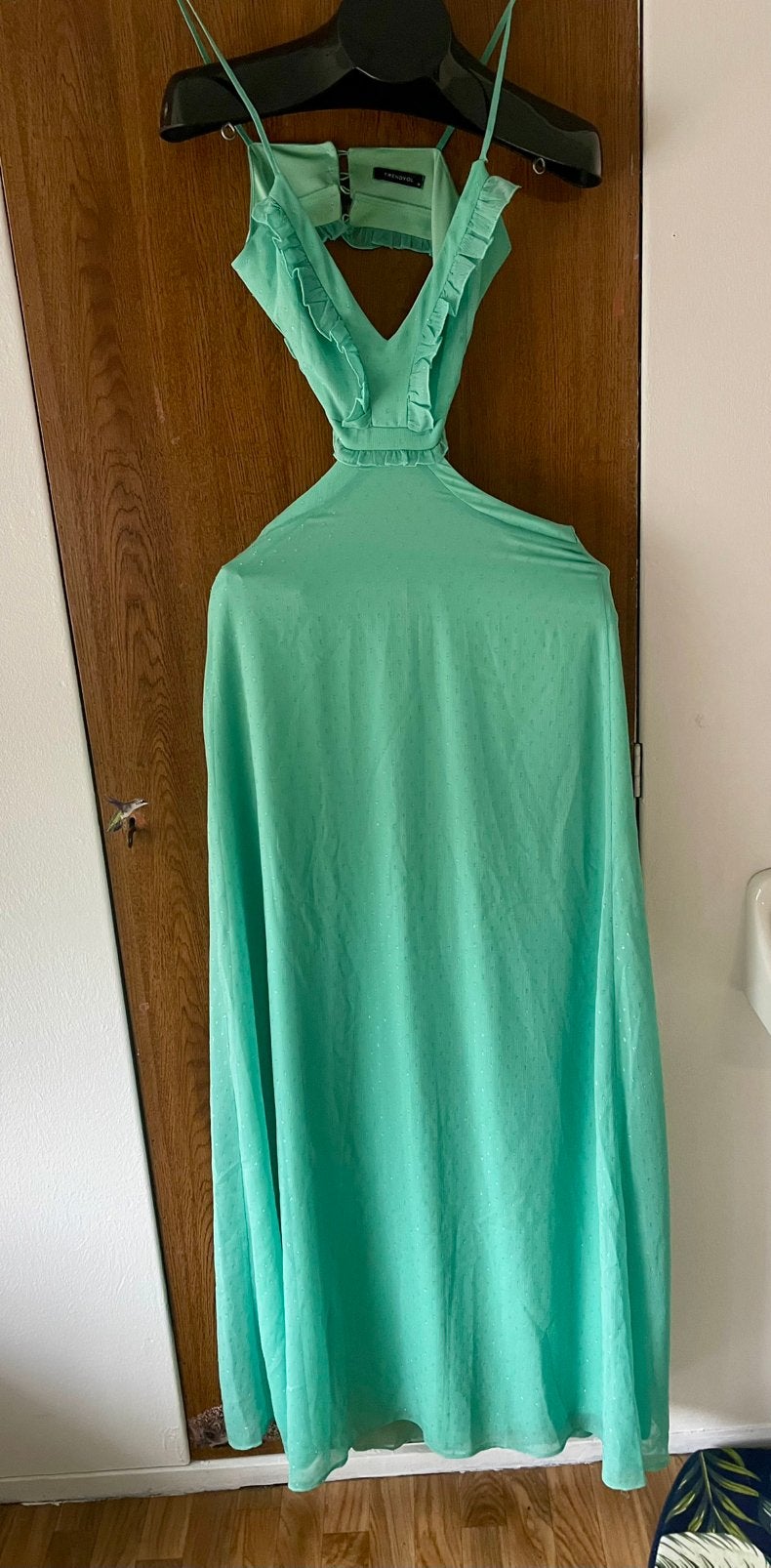 Galajurk mintgroen Trendyol 38, Kleding | Dames, Gelegenheidskleding, Zo goed als nieuw, Galajurk, Maat 38/40 (M), Groen, Ophalen of Verzenden