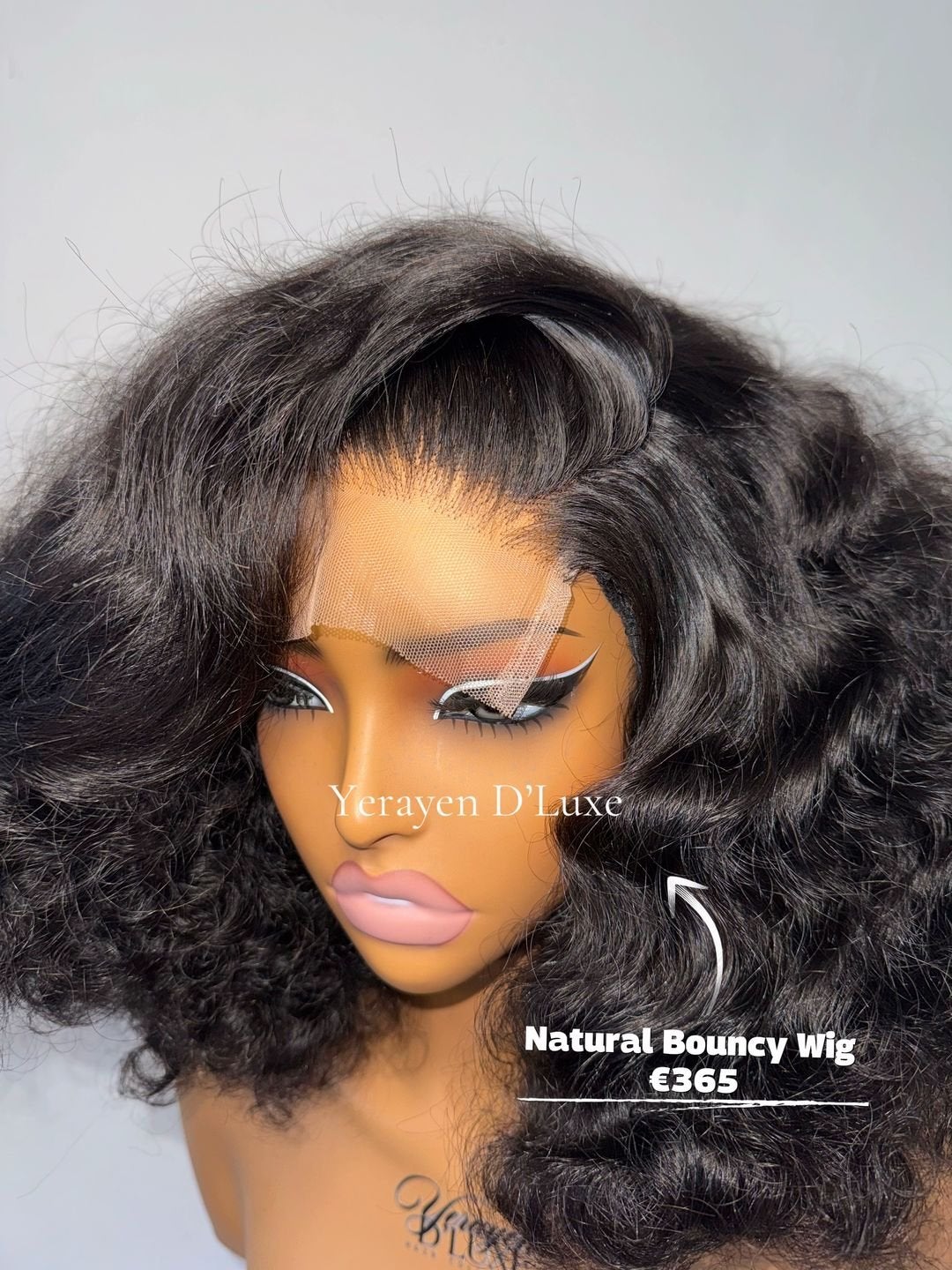 Natuurlijke Bouncy Human Hair Pruik, Ophalen of Verzenden, Nieuw, Pruik of Haarverlenging