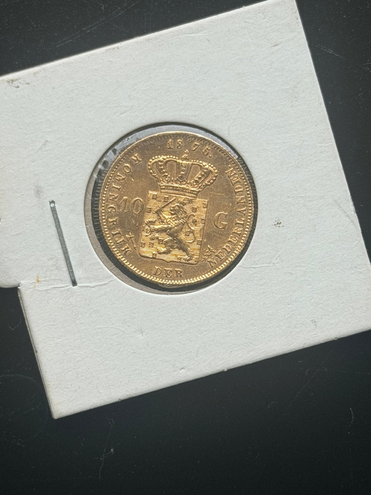 Gouden Tientje 1875 Willem III - 10 Gulden Goud, Koning Willem III, Losse munt, 10 gulden, Goud