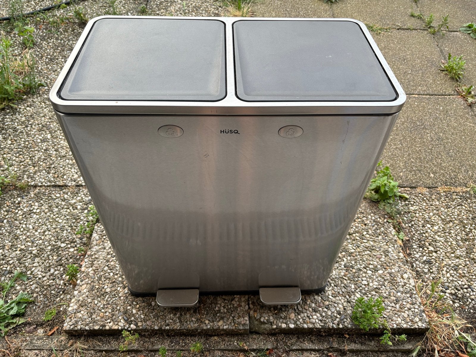 HusQ Duo Pedaalemmer RVS - 2x 30L met pedaal, Ophalen, 50 – 75, Met pedaal, 40 liter of meer