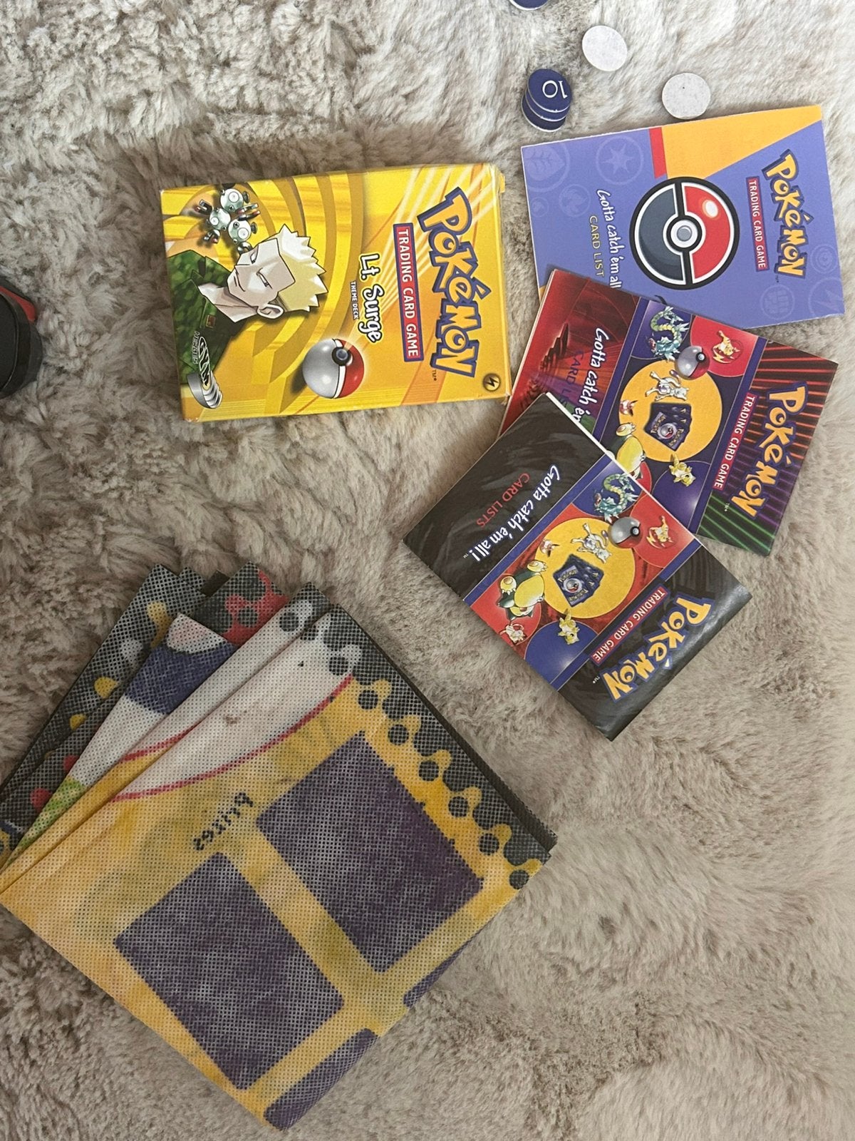 Orginele pokemon spullen, playmat, doosje etc, Hobby en Vrije tijd, Ophalen of Verzenden, Zo goed als nieuw, Overige typen