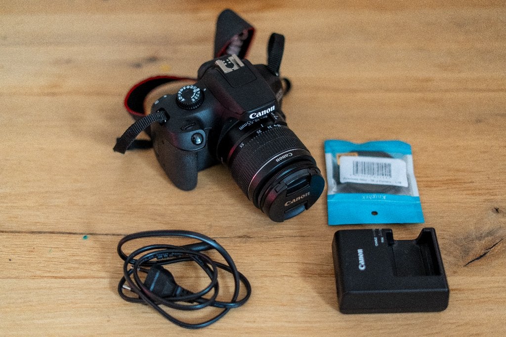 Canon EOS 4000D Spiegelreflexcamera met 18-55mm lens Z.G.A.N, Ingebouwde flitser, Spiegelreflex, 18 megapixels, Ophalen of Verzenden