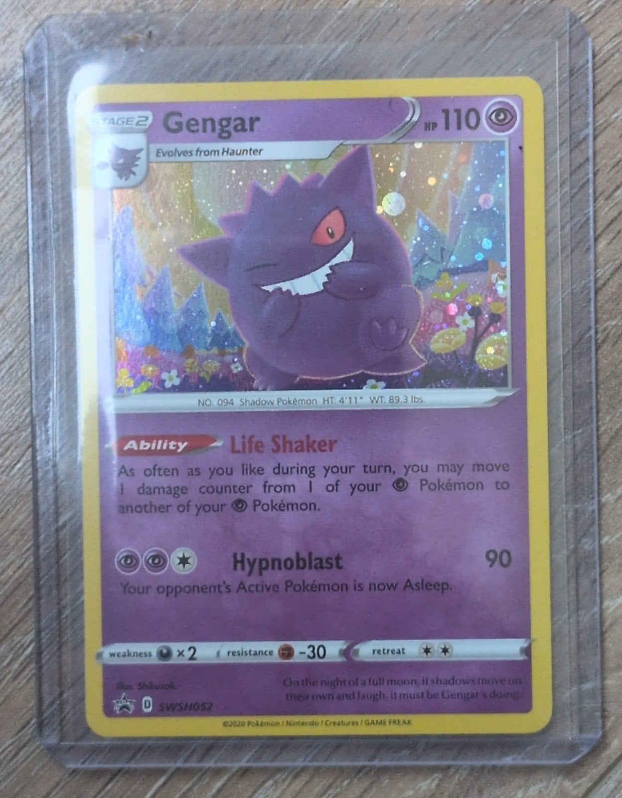 Pokemon kaart Gengar SWSH052 Sword and Shield Promo, Verzenden, Zo goed als nieuw, Losse kaart, Foil
