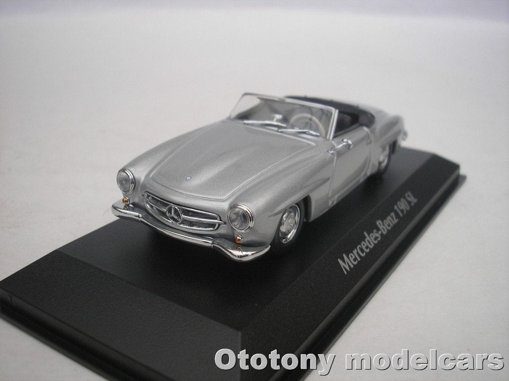 Mercedes Benz 190 SL 1955 Silver 1/43 Maxichamps, Ophalen of Verzenden, Nieuw, Auto, MiniChamps