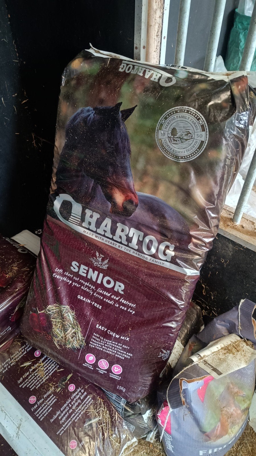 Hartog Senior hooi pakket, Ophalen, Vee