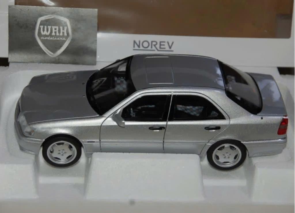 1:18 MERCEDES C36 AMG SILVER LTD 1000 PCS 183380 NOREV WRH, Verzenden, Zo goed als nieuw, Auto, Norev