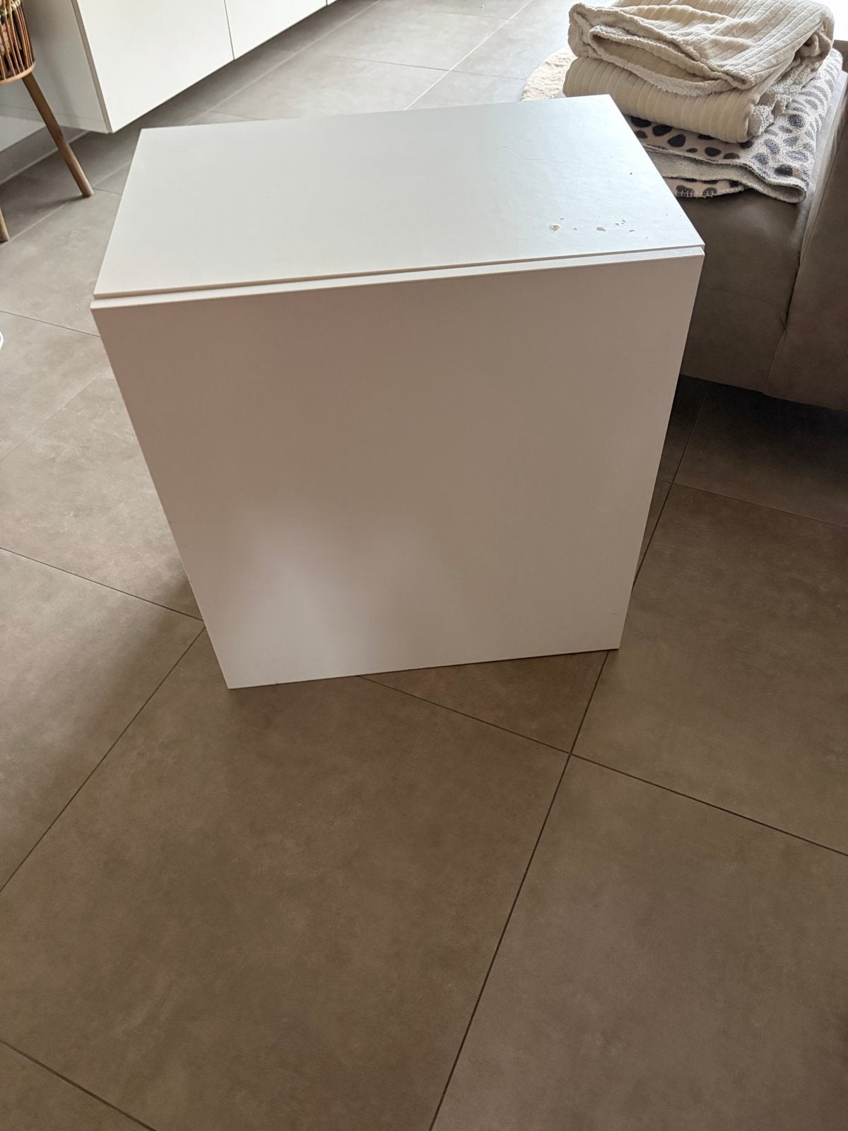 Witte opbergkastjes met deur - Set van 2, Ophalen of Verzenden, Gebruikt