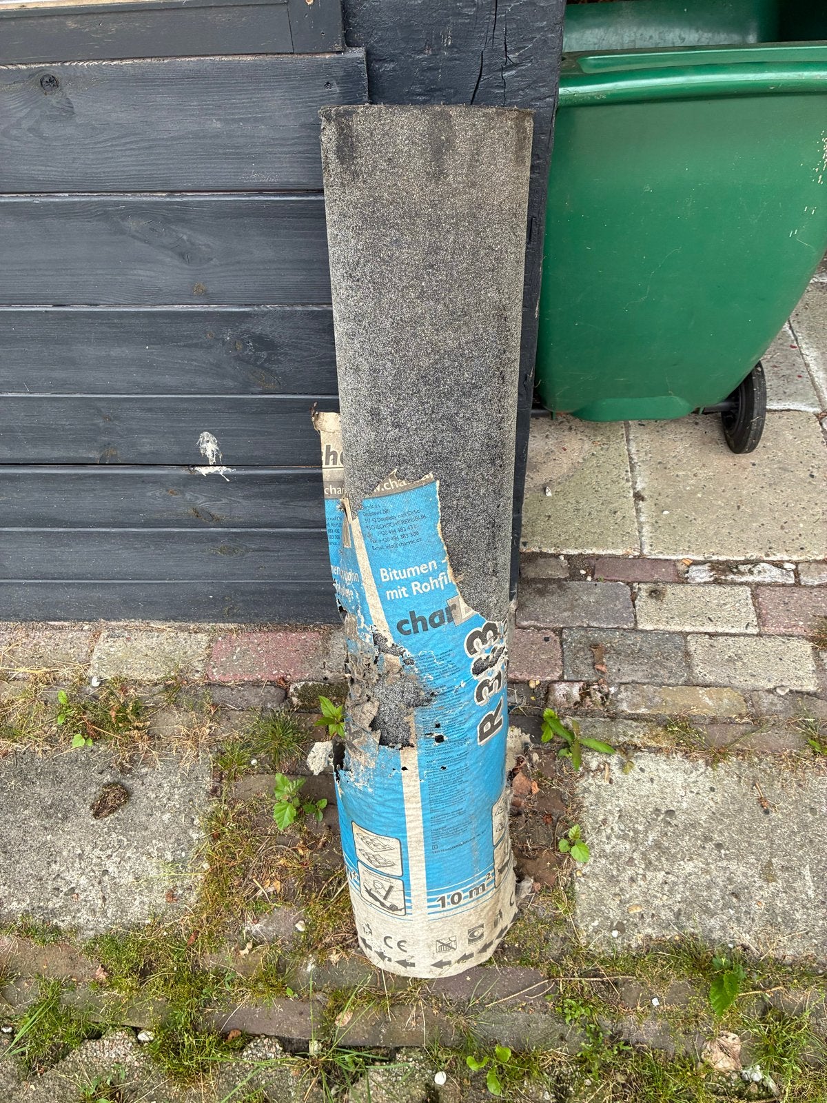 Nieuwe dakleerrol - 10m, bitumen met rohfilz, Overige materialen, 10 tot 15 m², Nieuw, Ophalen of Verzenden