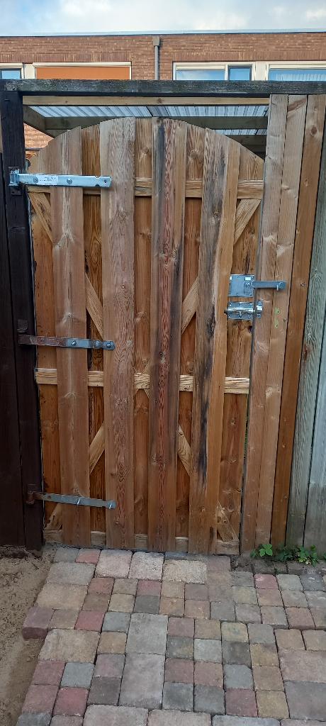 Schutting poort tuin 90x180, Ophalen, Gebruikt, Hout