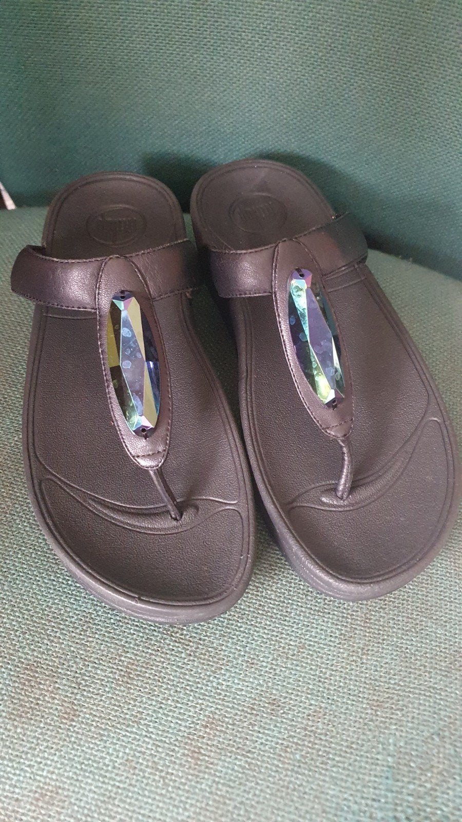 FitFlop slippers met kristallen, maat 39, Slippers, Verzenden, Zwart, FitFlop