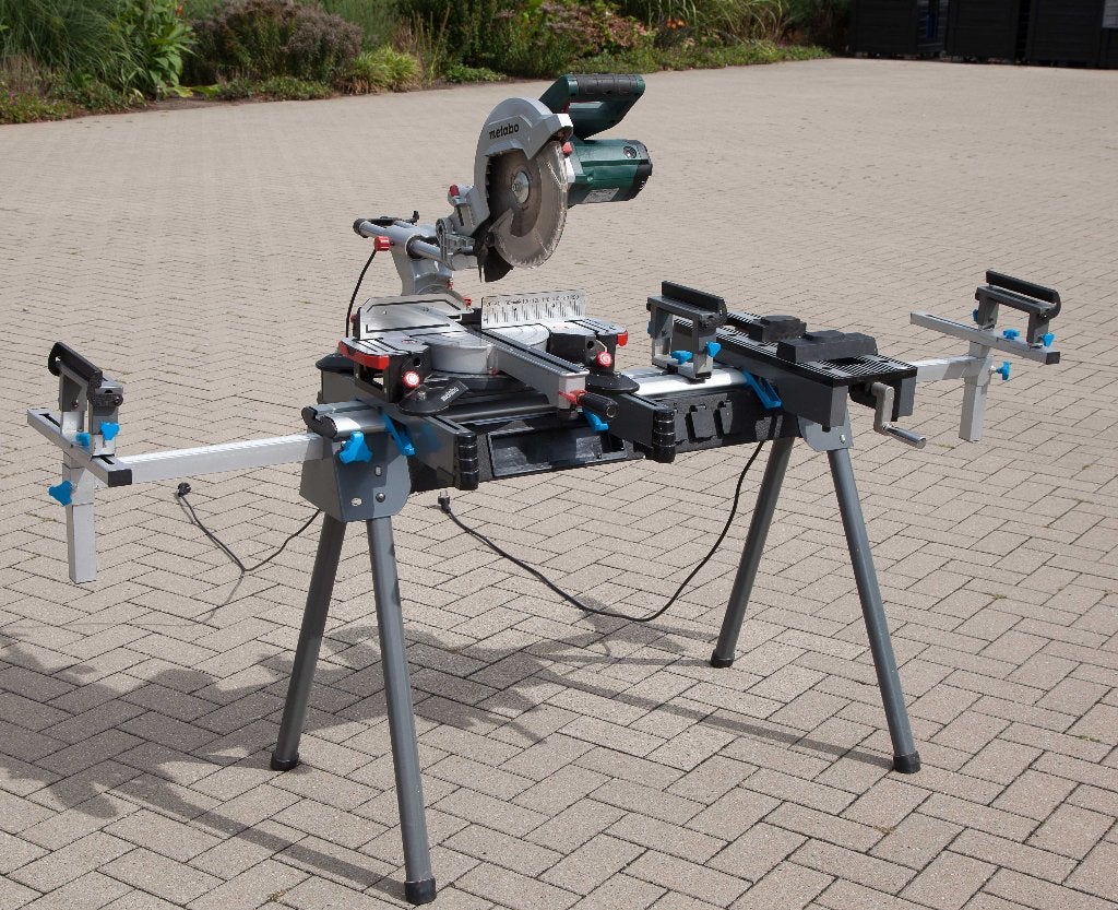 Metabo KGS 254M met onderstel, 70 mm of meer, Ophalen of Verzenden, Zo goed als nieuw, Afkortzaag