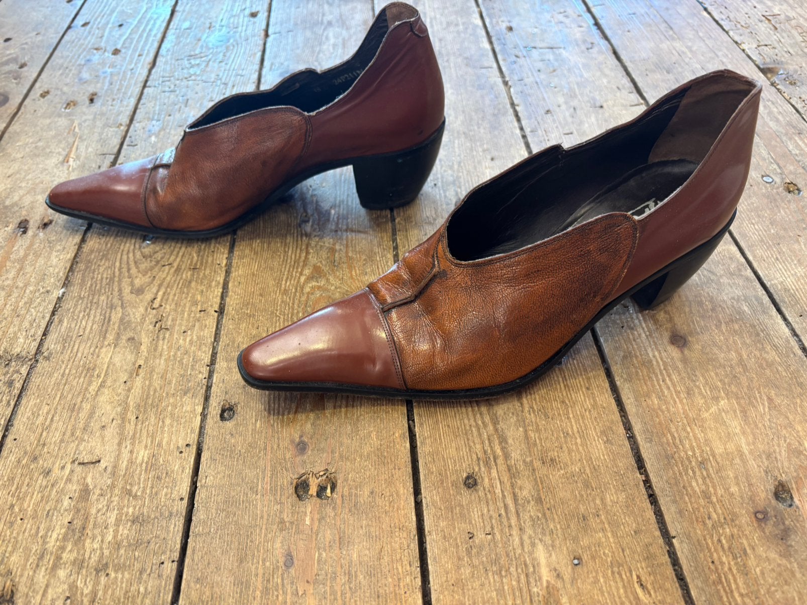 JAN JANSEN schoenen leer, Kleding | Dames, Schoenen, Gedragen, Instappers, Bruin, Ophalen of Verzenden