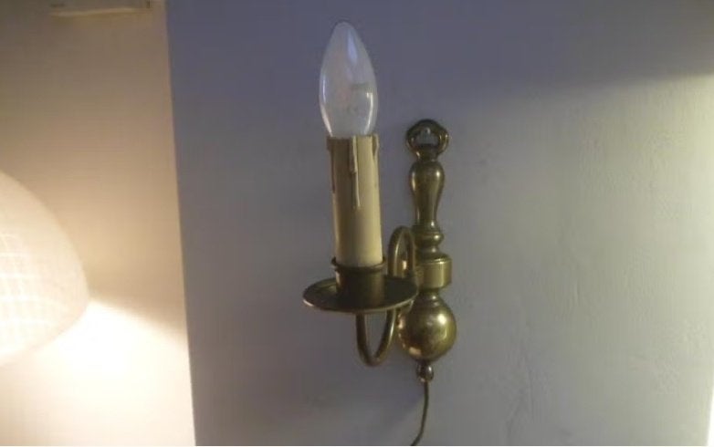 messing wandlamp koper wandlamp muurlamp, Ophalen of Verzenden, Gebruikt, Metaal