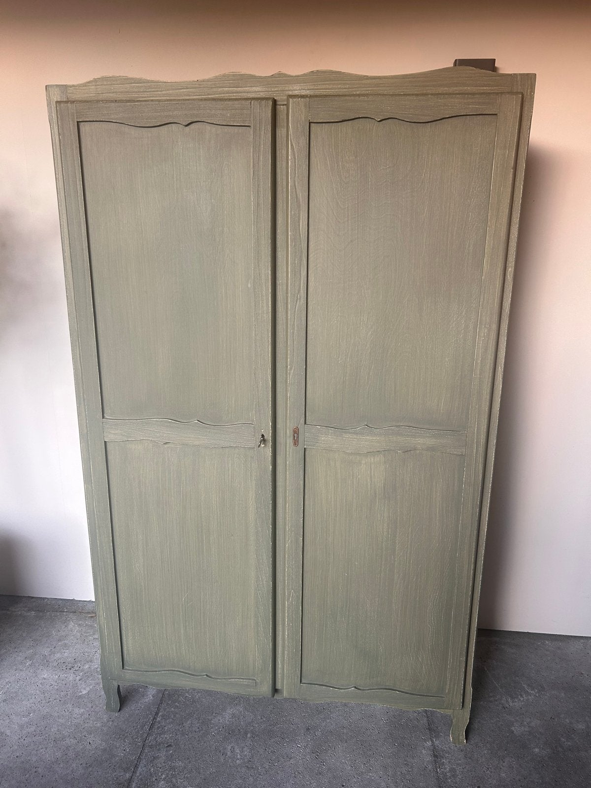 Mooie brocante kast - Groen, Ophalen