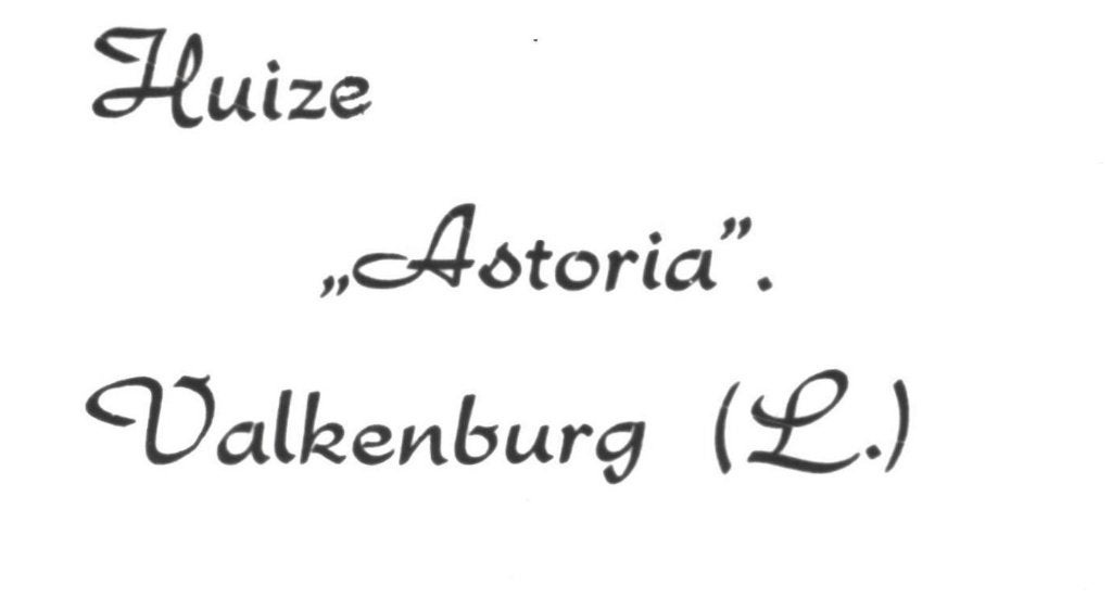 940951	Valkenburg	Hotel	Astoria	1954	niet gelopen, Ophalen of Verzenden, 1940 tot 1960, Ongelopen, Limburg