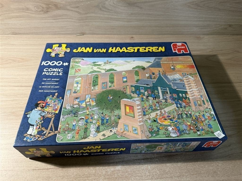 Jan van Haasteren - de kunstmarkt - 1000 stuks - s6621, Verzenden, 500 t/m 1500 stukjes, Zo goed als nieuw