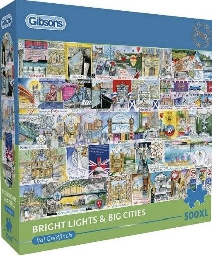 Gibsons - Bright Lights & Big Cities - 500XL stukjes, Ophalen of Verzenden, 500 t/m 1500 stukjes, Nieuw, Legpuzzel