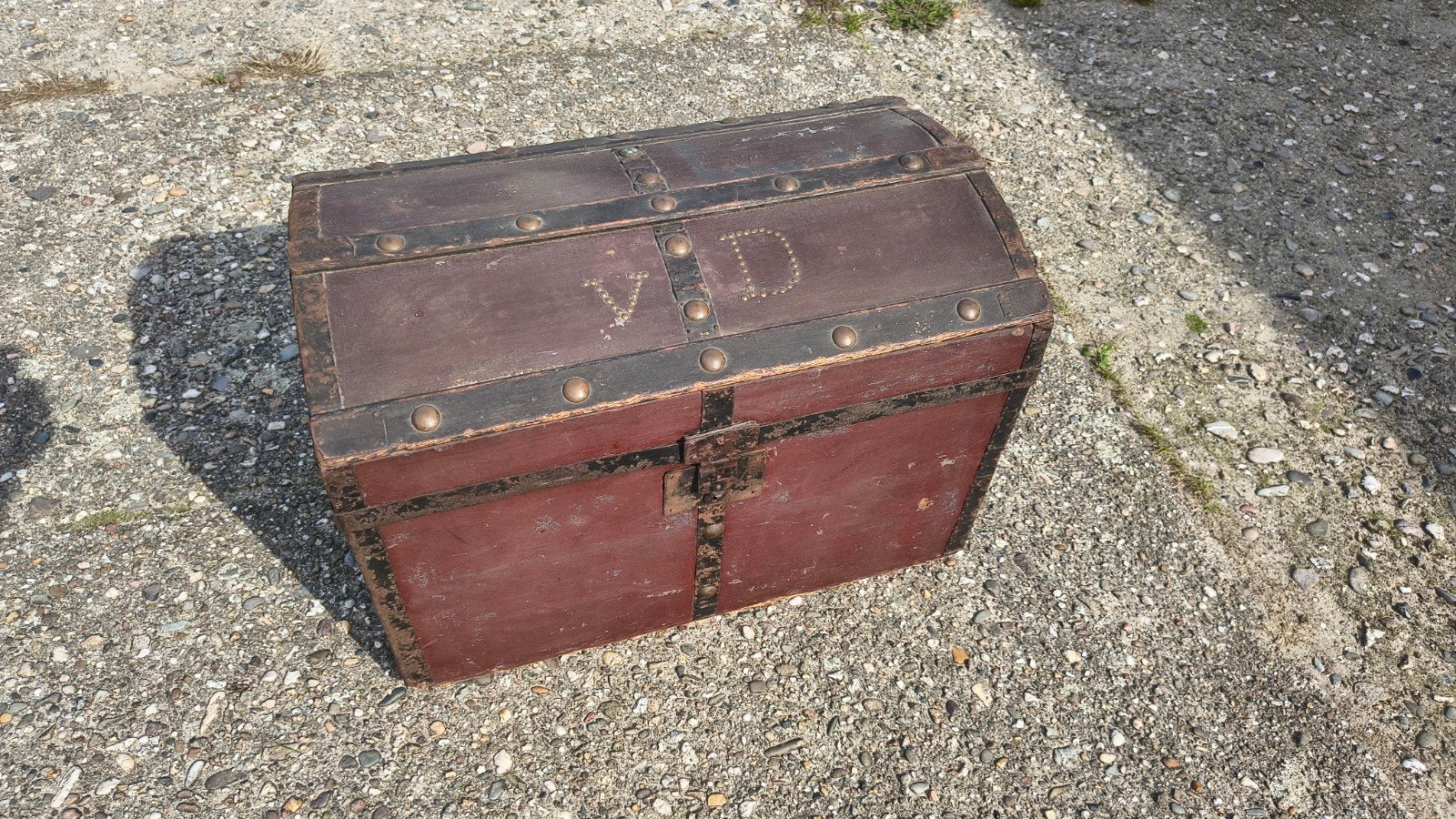 Antieke kist / schatkist - 66x40x46 cm, 50 – 75, Gebruikt, Onbekend, Minder dan 50 cm