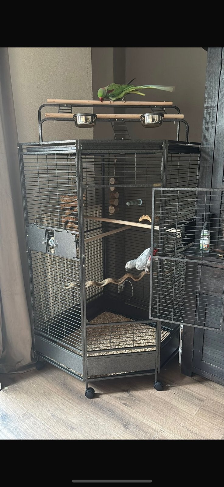 Keddoc papegaaien kooi, Ophalen, Zo goed als nieuw, Metaal, Vogelkooi