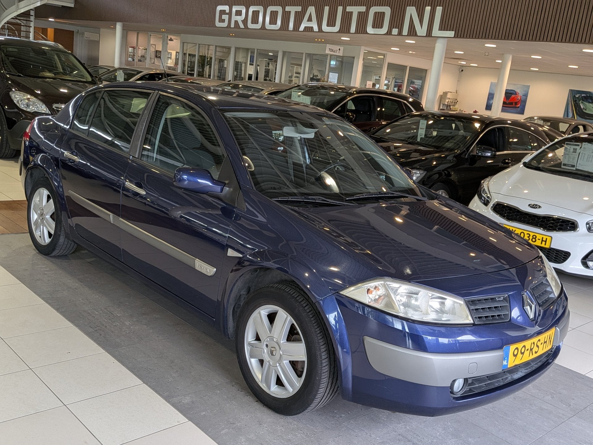 Renault Mégane 1.6-16V Expression Luxe Airco, Cruise Contro, Auto's, Voorwielaandrijving, Gebruikt, 4 cilinders, Blauw