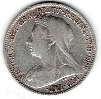 26-1768 Engeland 6 pence 1896, Ophalen of Verzenden, Overige landen, Losse munt, Zilver