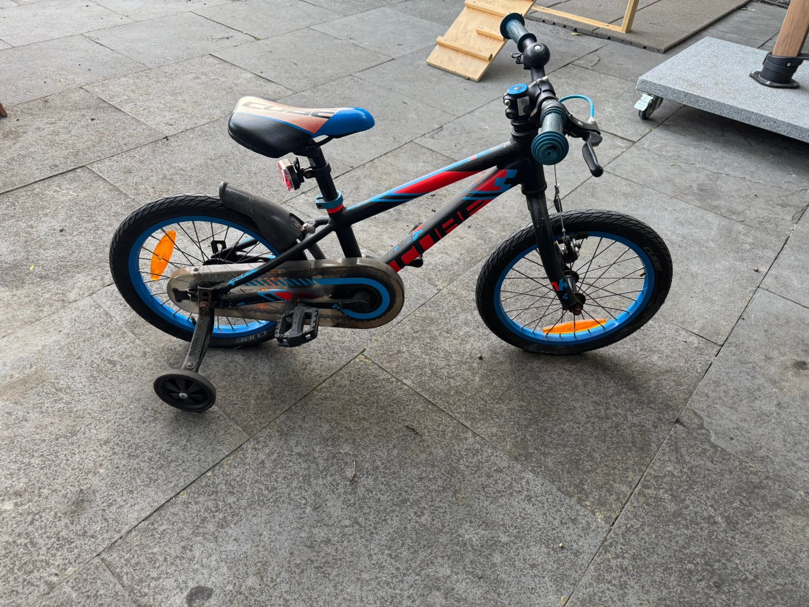 Cube fiets aluminium, Ophalen, Terugtraprem, Zijwieltjes, Gebruikt