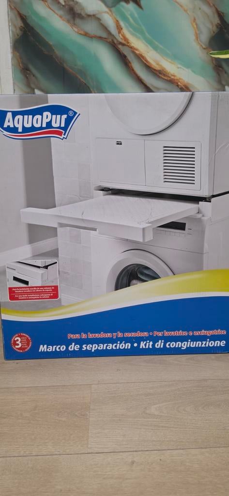 AquaPur Was-droogcombinatie Tussenstuk met Uitschuifblad, Witgoed en Apparatuur, Wasmachines, Ophalen of Verzenden, Nieuw, Voorlader