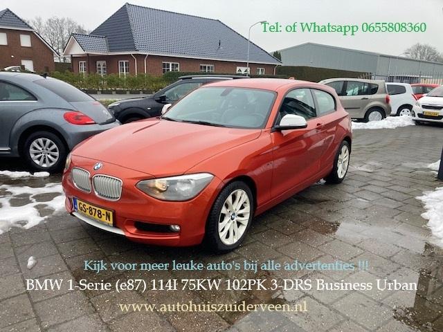 BMW 1-Serie (e87) 114I 75KW 102PK 3-DRS Business Urban, Auto's, BMW, 1-Serie, Euro 5, Gebruikt, 4 stoelen