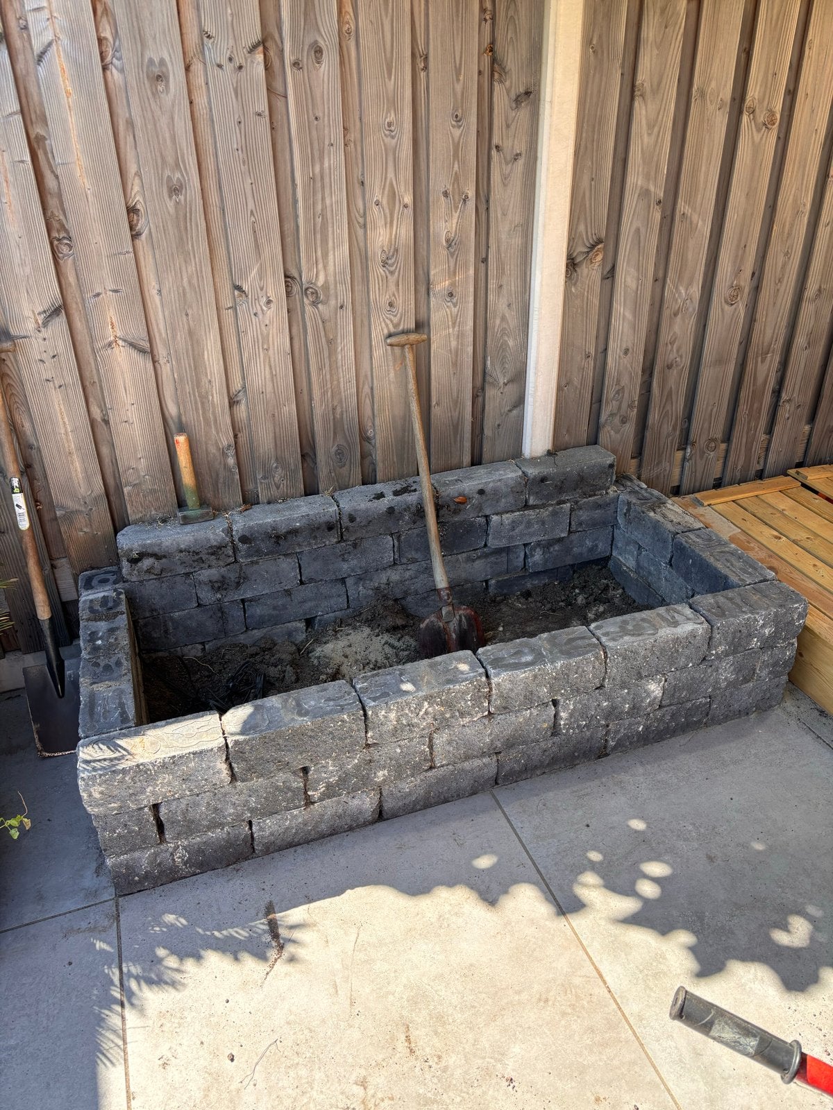 Antraciete stapelblokken (ca. 60 stuks), Doe-het-zelf en Verbouw, Metselstenen, Ophalen, Gebruikt, Beton