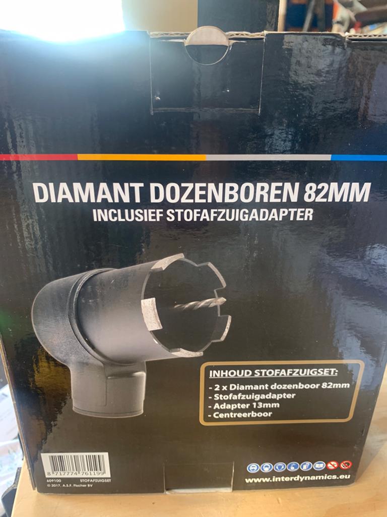 INTER DYNAMICS dozenboor set met stofafzuiging ,nieuw, Ophalen of Verzenden, Nieuw