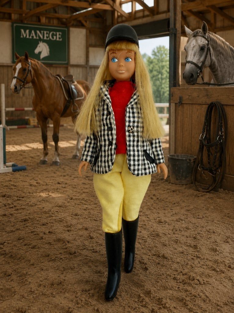 Barbie Skipper Learning to Ride outfit #1935, vintage, Ophalen of Verzenden, Nieuw, Kleertjes