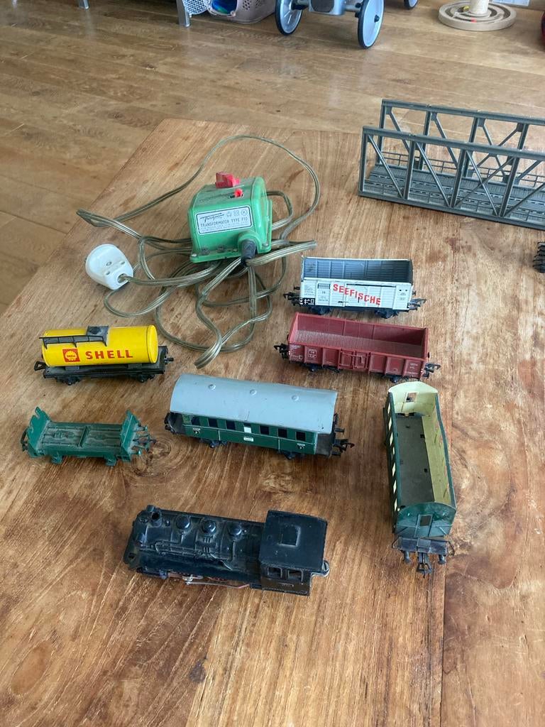 Fleischmann Treinset met loc,Transformator, Rails en Wagons, Ophalen, Gelijkstroom, Fleischmann, Analoog