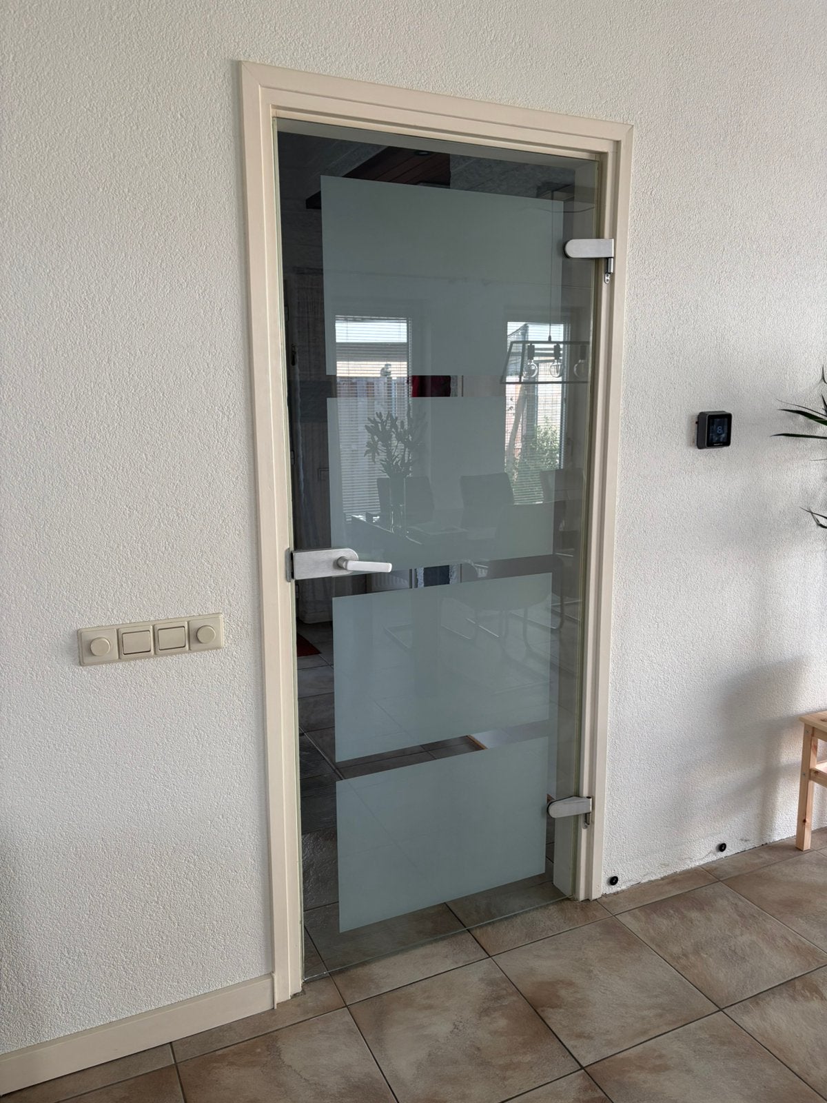 Glazen binnendeur 200,8 x 82,2, Ophalen, Gebruikt, 80 tot 100 cm, Binnendeur