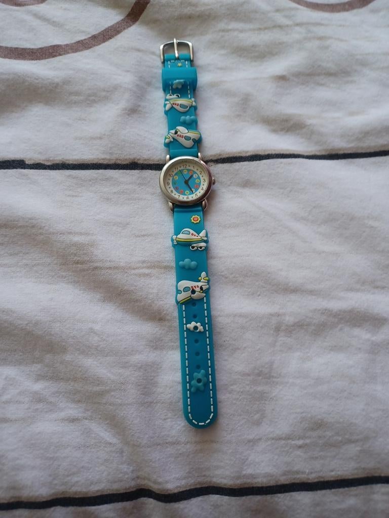 Kinder horloge, Sieraden, Tassen en Uiterlijk, Horloges | Kinderen, Ophalen of Verzenden, Zo goed als nieuw, Blauw, Jongen of Meisje