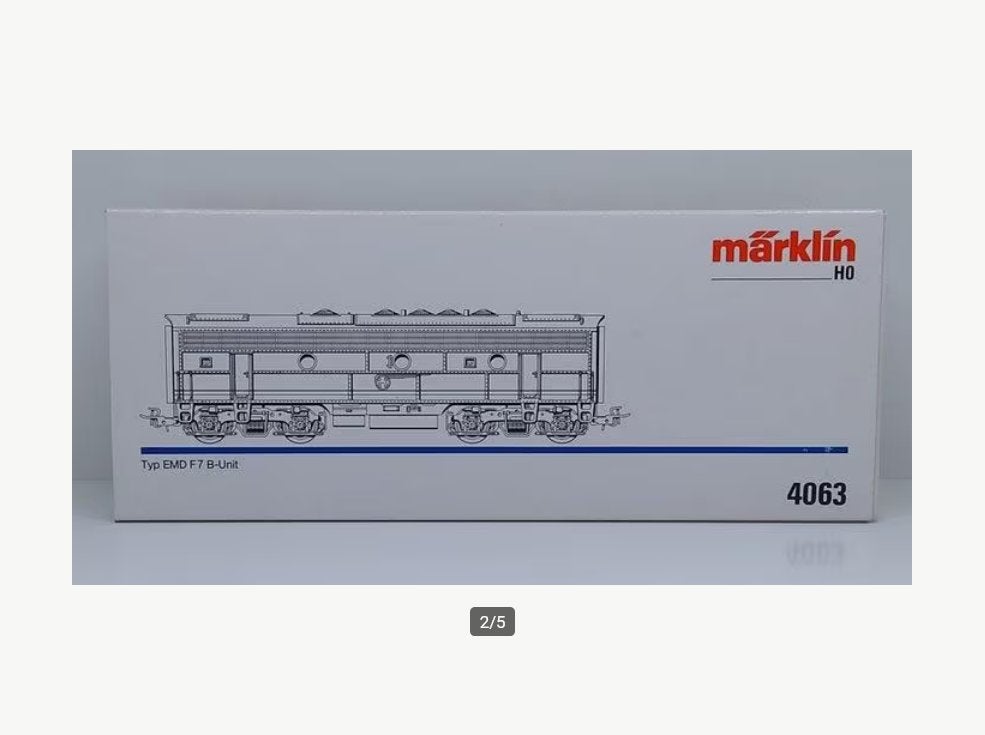 HO Märklin 4063 Modeltrein locomotief (1) EMD F7 Santa-Fe., Ophalen, Wisselstroom, Märklin, Nieuw