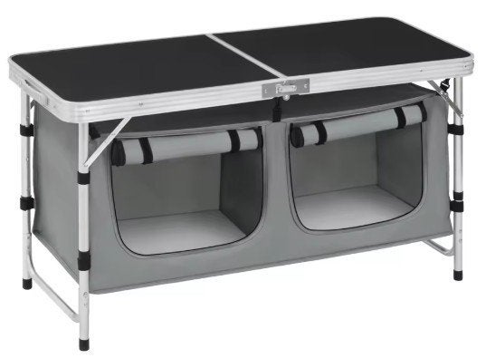 Campingkast tafel met opberkruimte opklapbaar - Nieuw, Ophalen of Verzenden, Nieuw