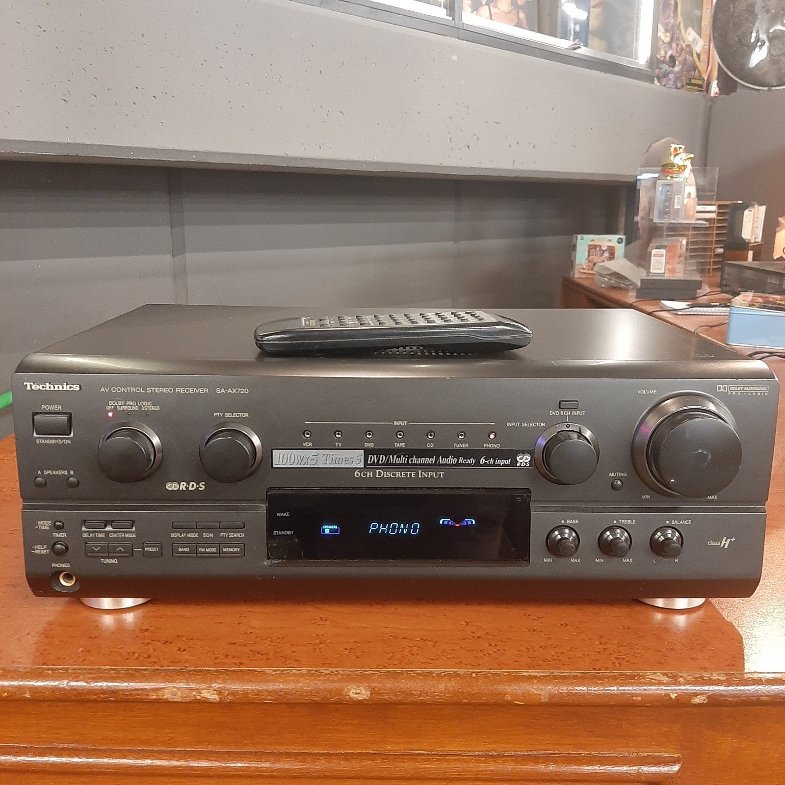 Technics SA-AX720 Stereo Receiver met afstandsbediening, Overige merken, Gebruikt, Ophalen of Verzenden, 120 watt of meer
